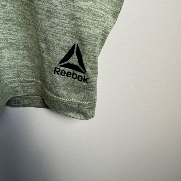 Reebok Mens 2XL Short Sleeve Athletic T-Shirt Performance Yoga Tee Heather Green - Picture 3 of 14